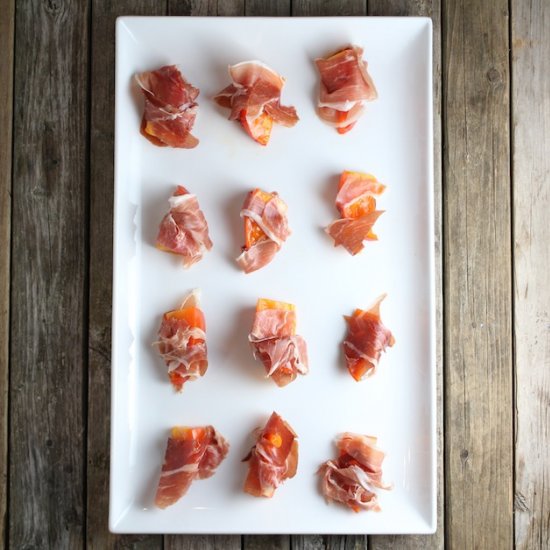 Prosciutto Wrapped Persimmons