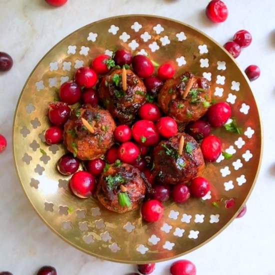 Sweet-Spicy Meatballs with Cranberries