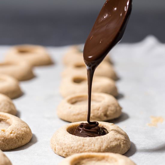 Spiced Chocolate Thumbprint Cookies