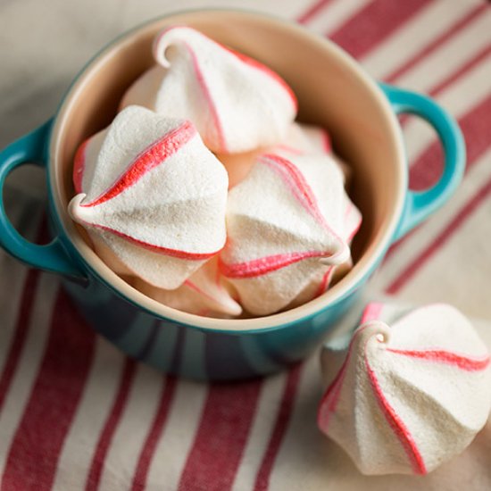 Easy Peppermint Meringue Cookies