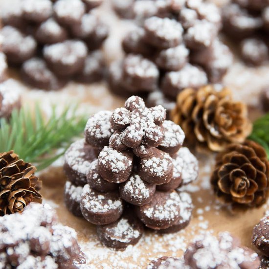 Pinecone Shortbread Cookies