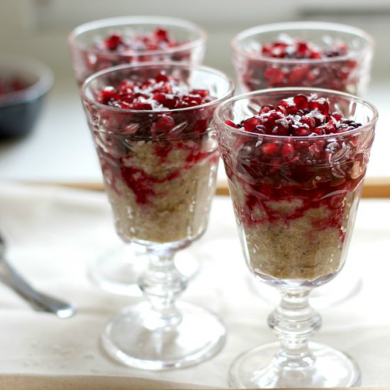 Breakfast coconut quinoa porridge