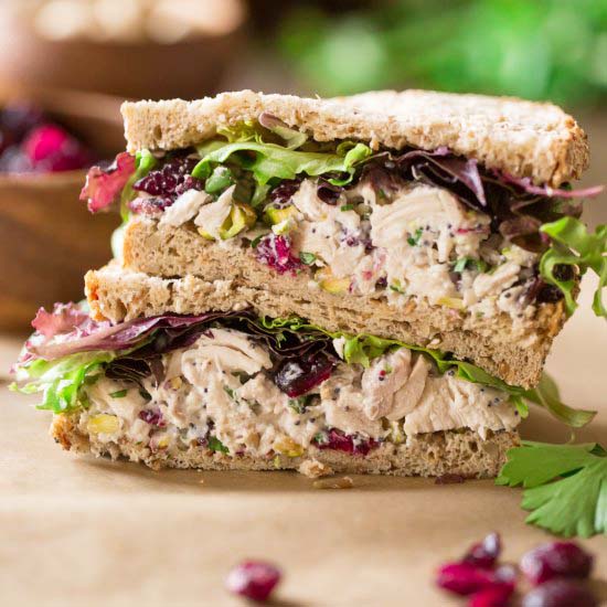 Cranberry Pistachio Chicken Salad