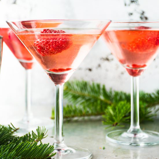 Raspberry Elderflower Martini