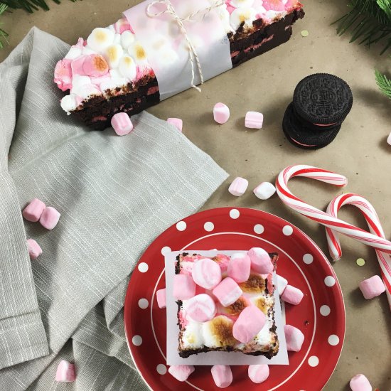 Peppermint Hot Cocoa Brownies