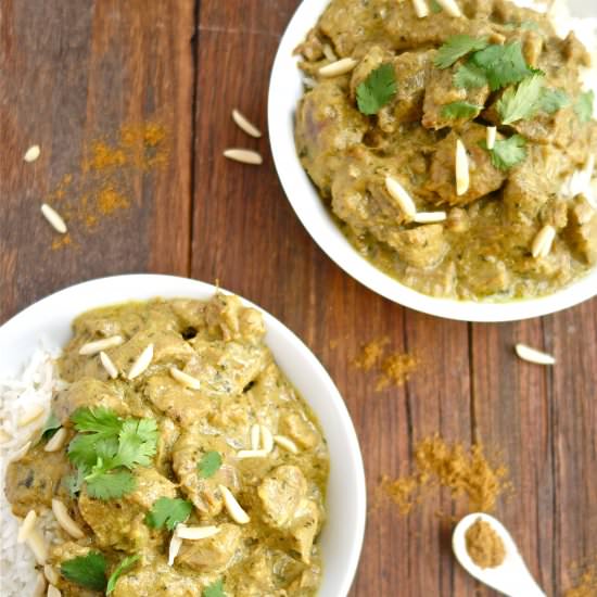 Lamb Korma with Coconut Almond Rice