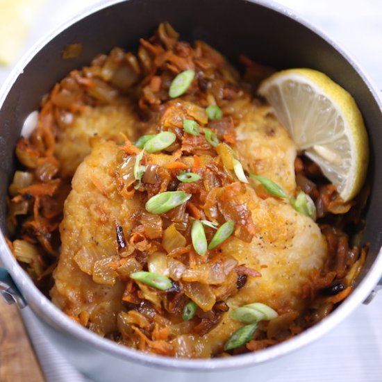 Simmered Breaded Swai Fish Fillets