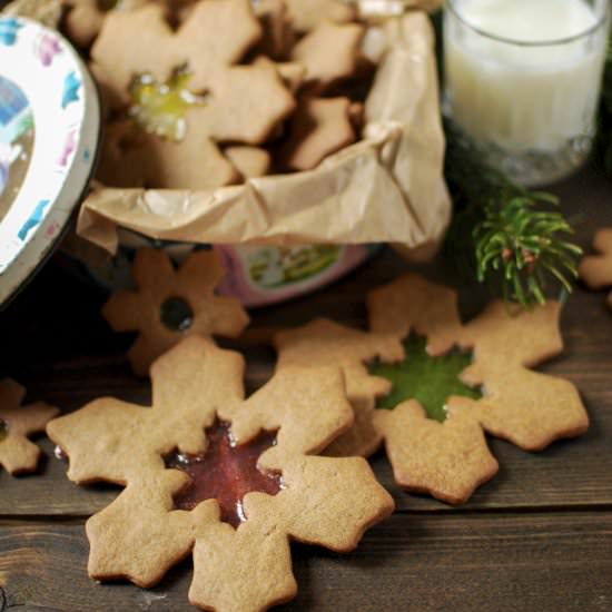 Gingerbread Stained Glass Cookies