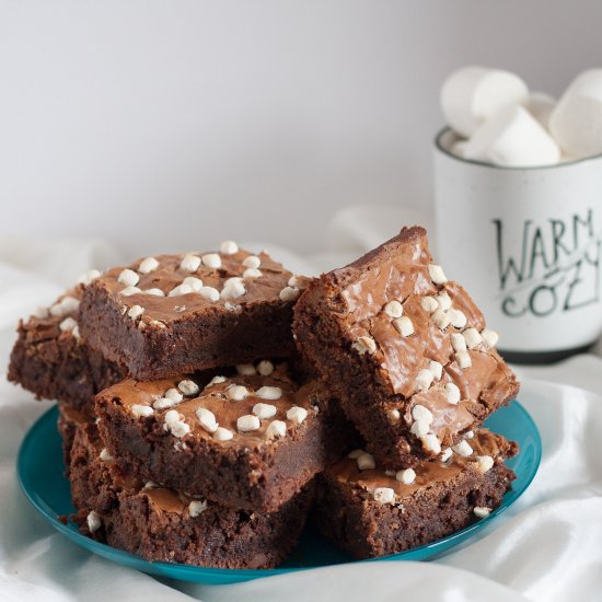 Caramel Hot Chocolate Brownies