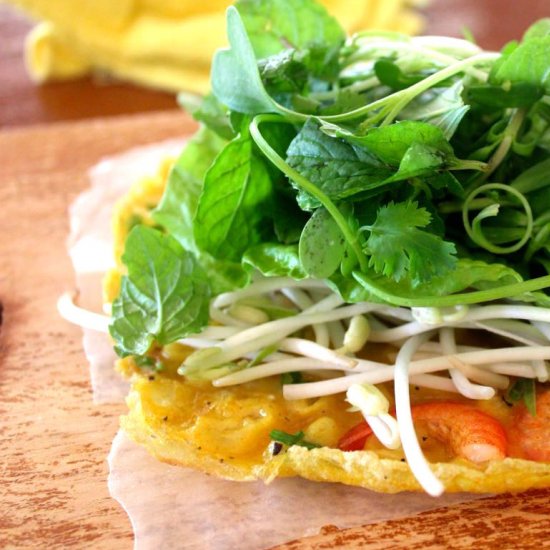 Vietnamese Rice Crepes – Banh Xeo