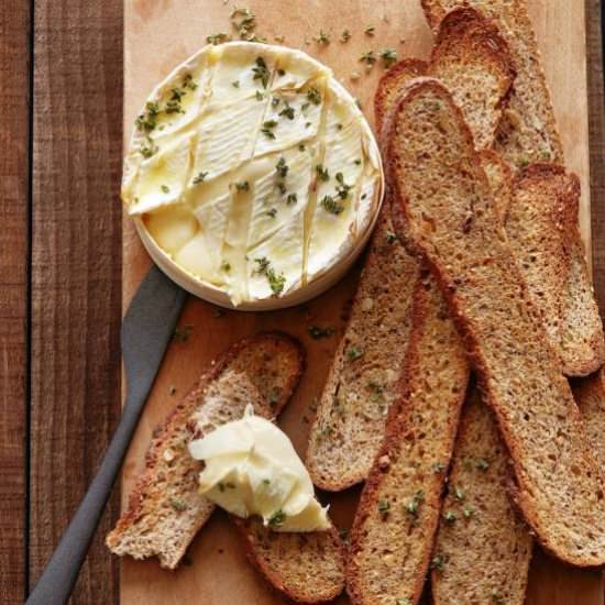 Thyme and Garlic Baked Camembert