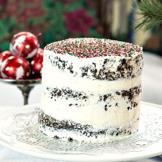 Vegan Chocolate Christmas Cake