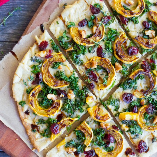 Delicata Squash & Kale Flatbread