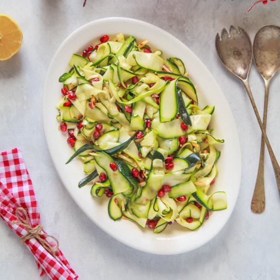 Festive Zucchini Pomegranate Salad