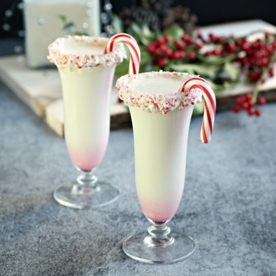 Christmas Candy Cane Bourbon Nog