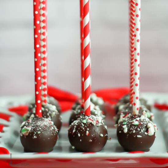 Chocolate Peppermint Cake Pops