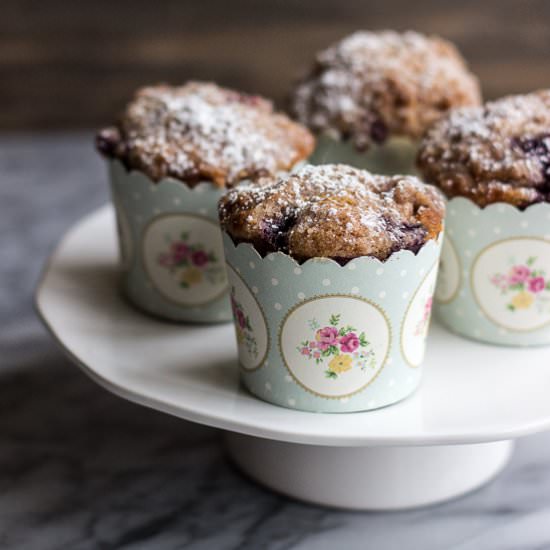 Bakery Style Blueberry Muffins