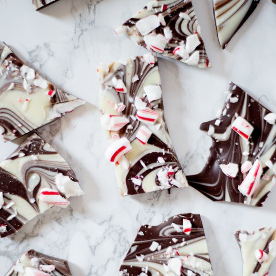 Chocolate candy cane bark