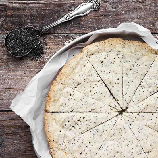 Rustic Poppy Seed Shortbread