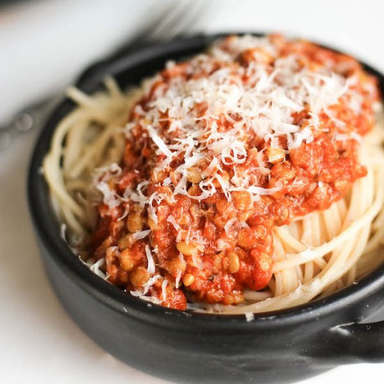 Pasta with Vegan Meat Sauce