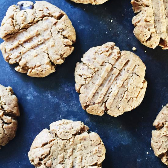 GF Vegan Peanut Butter Cookies