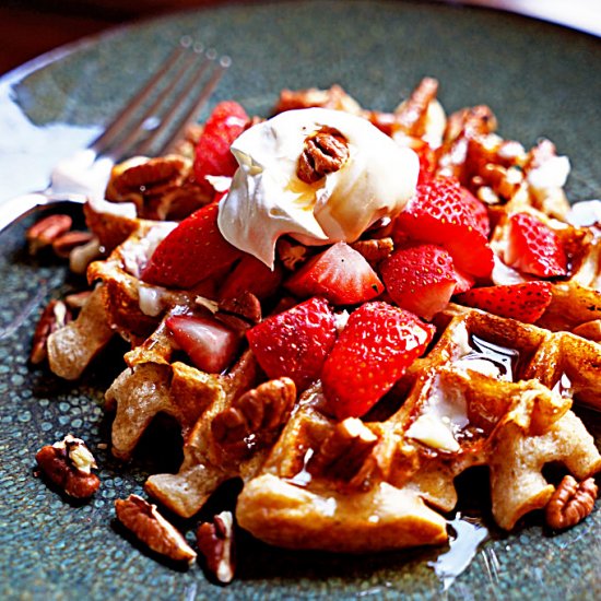 Sourdough Waffles with Mascarpone