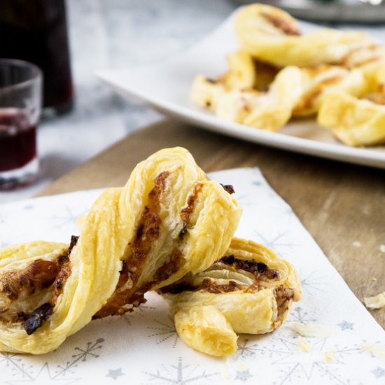 Bacon & Cheese Puff Pastry Twists