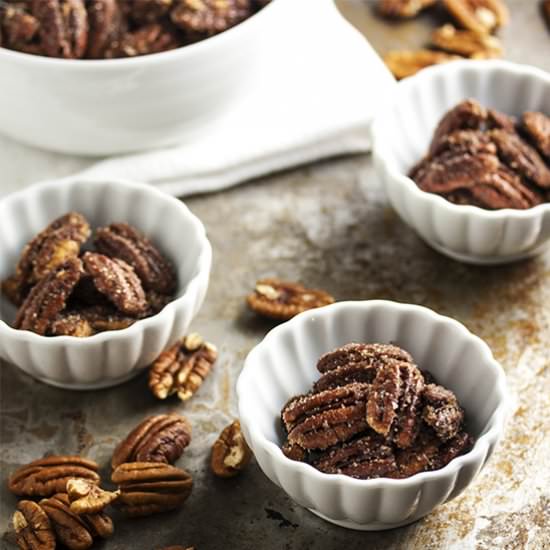 Sweet and Spicy Sugared Pecans