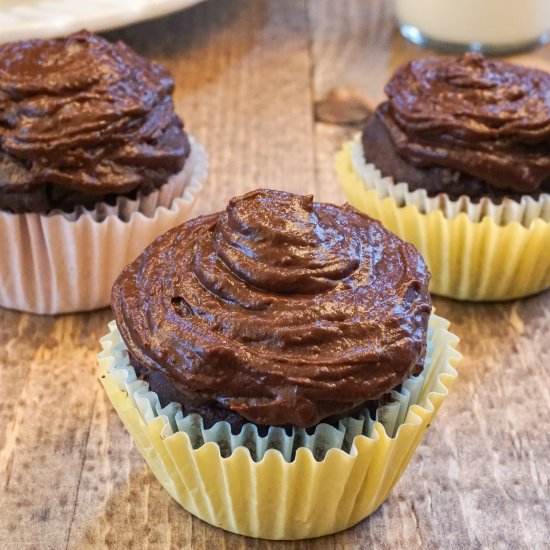 Healthy Dark Chocolate Cupcakes