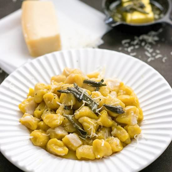 Pumpkin Gnocchi with Sage Butter