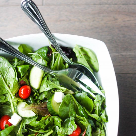 Mixed Greens Salad with Feta Cheese