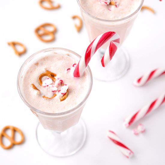 Candy Cane Pretzel Milkshake