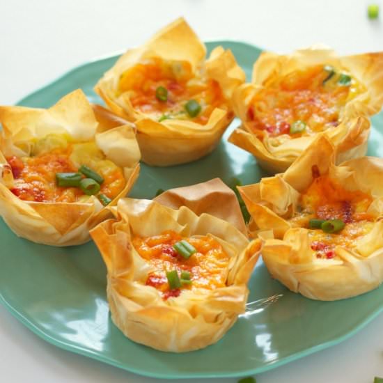 Roasted Red Pepper Quiche Cups