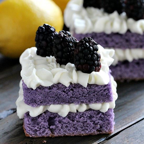 Vanilla Lemon Purple Cake