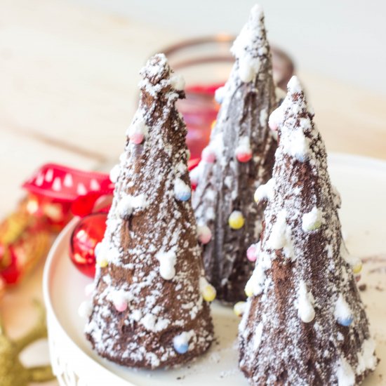 Black Forest Cheesecake Christmas Trees