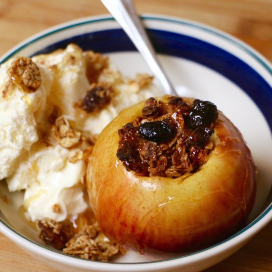 Easy Baked Apples with Granola