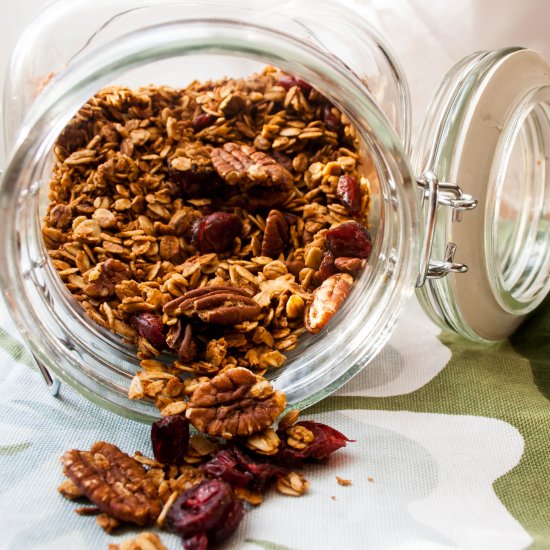 Cranberry Gingerbread Granola