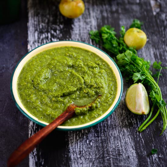 Coriander and Gooseberry Chutney