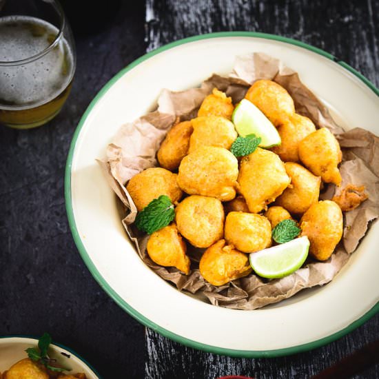 Beer Battered Cauliflower Fritters