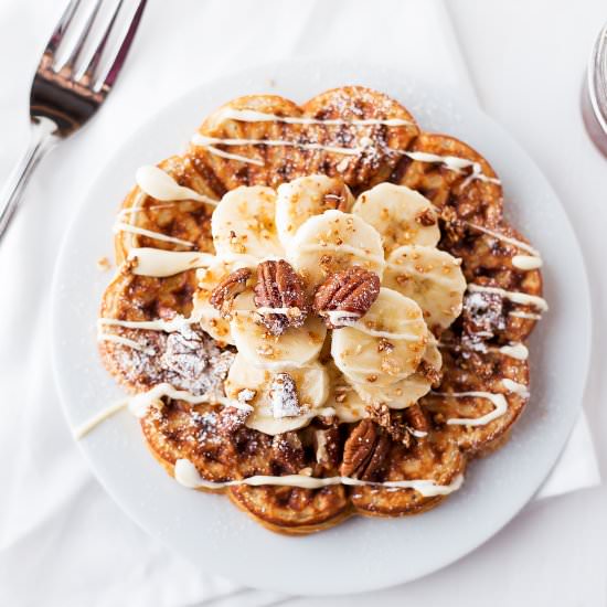 Banana Oat Waffles