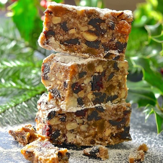 Raw Christmas Fruit Cake