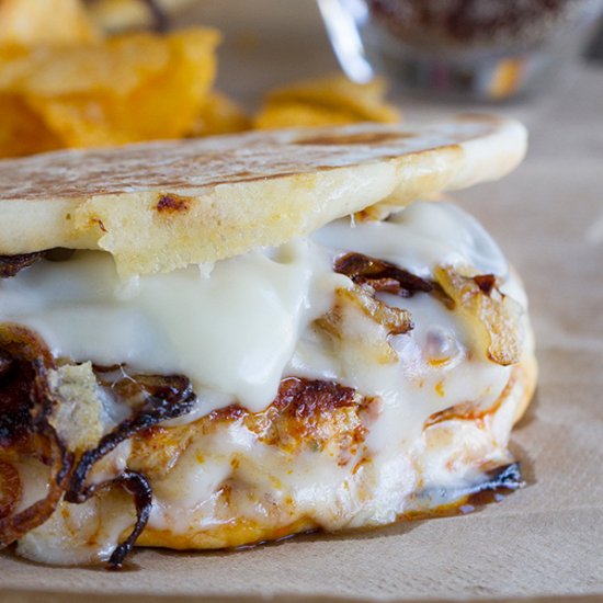 Chicken and Chorizo Patty Melts