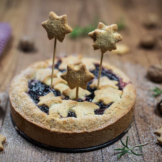 Nut Tarte with Blackberry Jelly