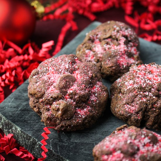 Chocolate Peppermint Snowballs