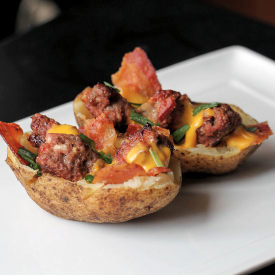 Bacon Cheeseburger Potato Skins