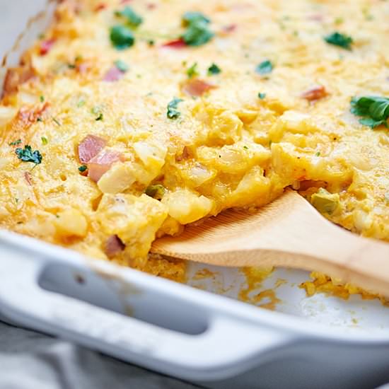 Ham and Cheese Breakfast Casserole