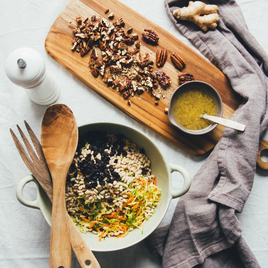 Festive Brussels Sprout Slaw