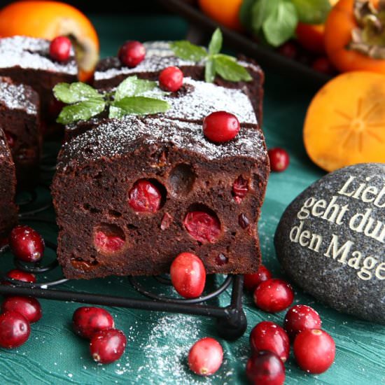 Vegan Persimmon Cranberry Bread