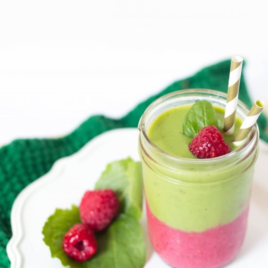 Layered Green and Red Smoothie