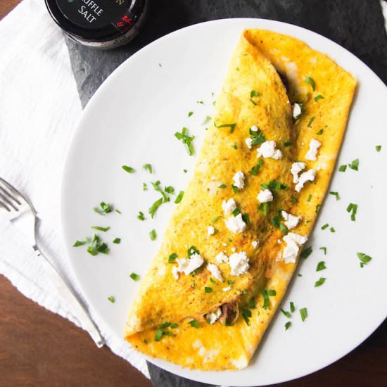 Mushroom & Goat Cheese Omelette